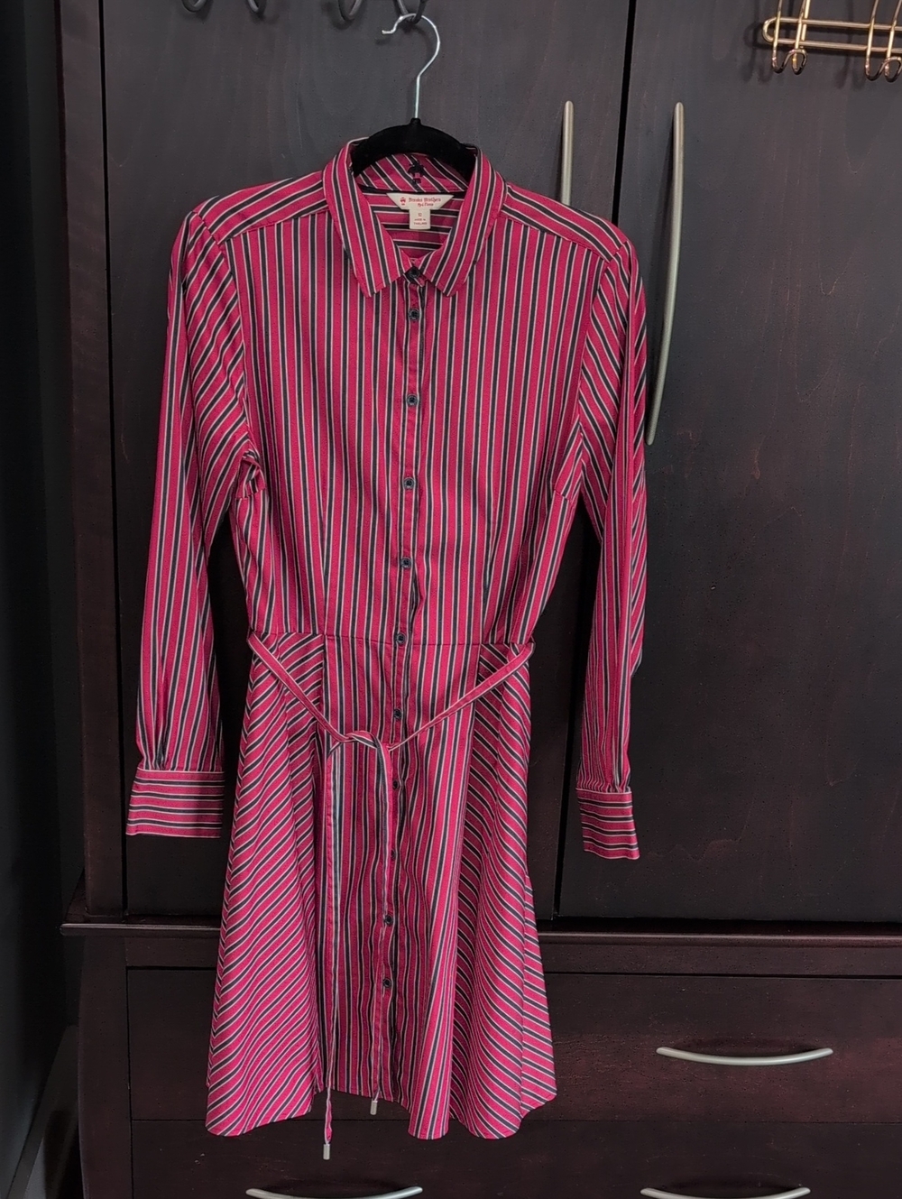 Brooks Brothers Fit And Flare Shirt Dress 10